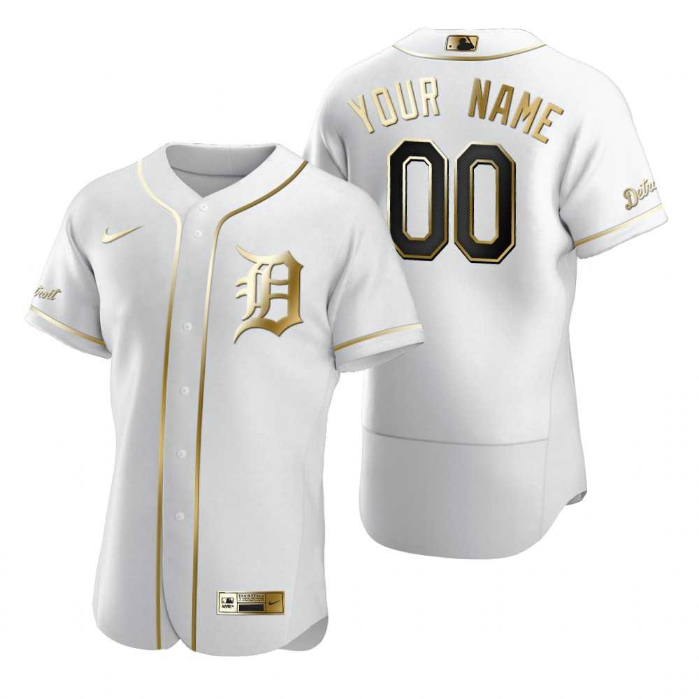 Detroit Tigers Customized Nike White Stitched MLB Flex Base Golden Edition Jersey,We sell and wholesale Detroit Tigers Customized Nike White Stitched MLB Flex Base Golden Edition Jersey on line form chian!